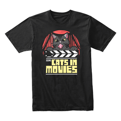 Cats in Movies a purrfect T-Shirt gift for cat lovers who love retro films